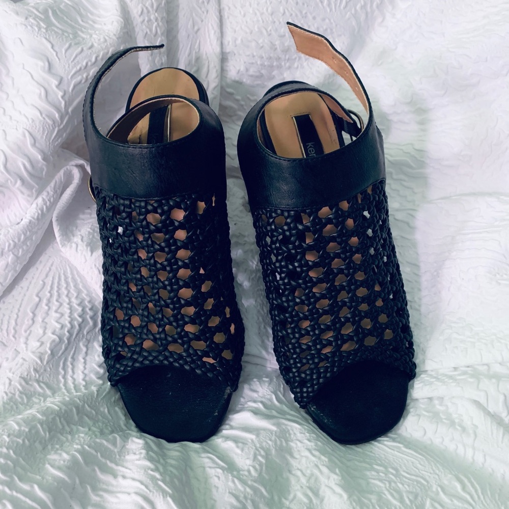 Kensie Peep Toe block bootie
